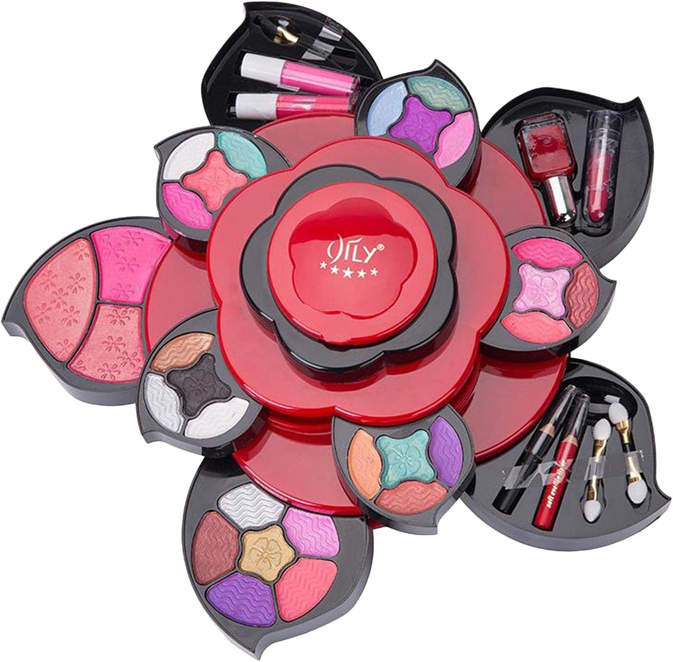 Makeup Kits for Teens Flower Pallete for Girls 3 Tiers Cosplay image number 5