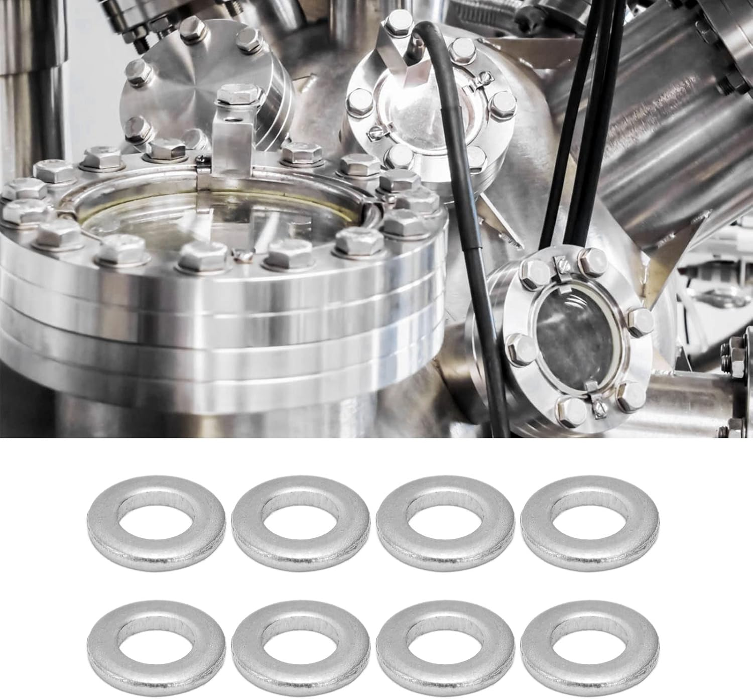 ANKROYU 120Pcs Flat Washer, Stainless Steel Flat Stainless Steel 4Mm ID 7Mm OD Accessory Set Kit, Hardware Washer, Washer Kit for Maintenance (4807-0407-1000) image number 6