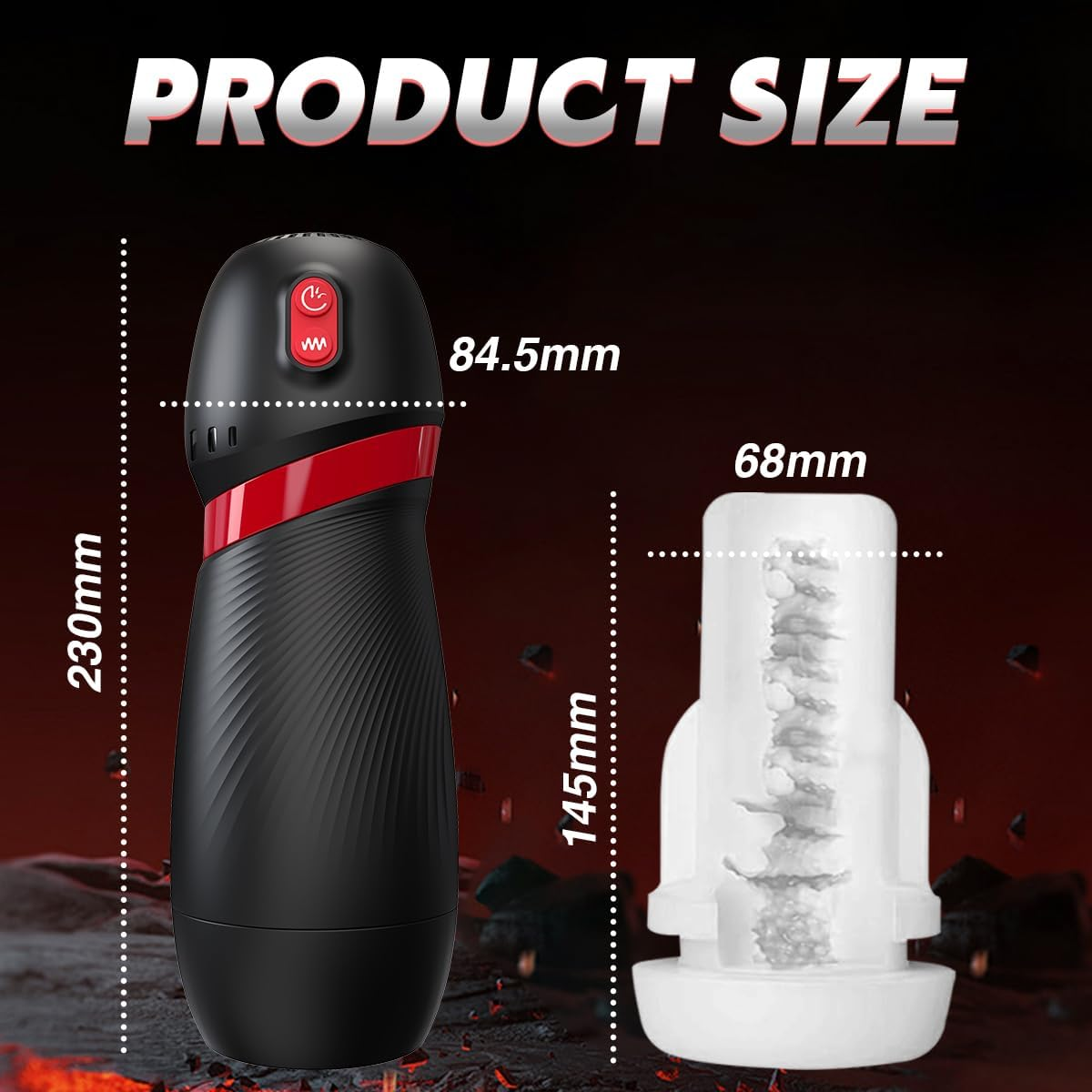 Automatic Masturbator, Sucking Masturbators Penis Pump with 9 Suction & 10 Vibrating & Heating Mens Male Sex Toys, Hands Free Pocket Pussy Male Stroker, Adult Sex Toys for Men Penis Pumps (APP Black)