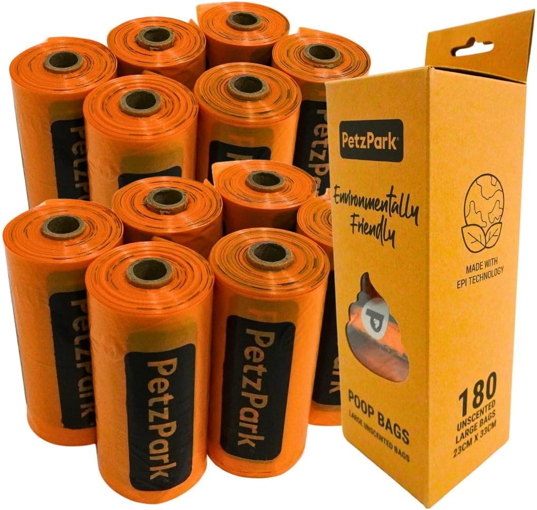 Dog Poop Bags Biodegradable, Unscented, Heavy-Duty, Leak-Proof Pet Waste Bags, Strong Thick Dog Poo Bags, Dog Bags for Poop, Dog Poop Bag Refill Rolls - 60 Bags (4 Rolls)