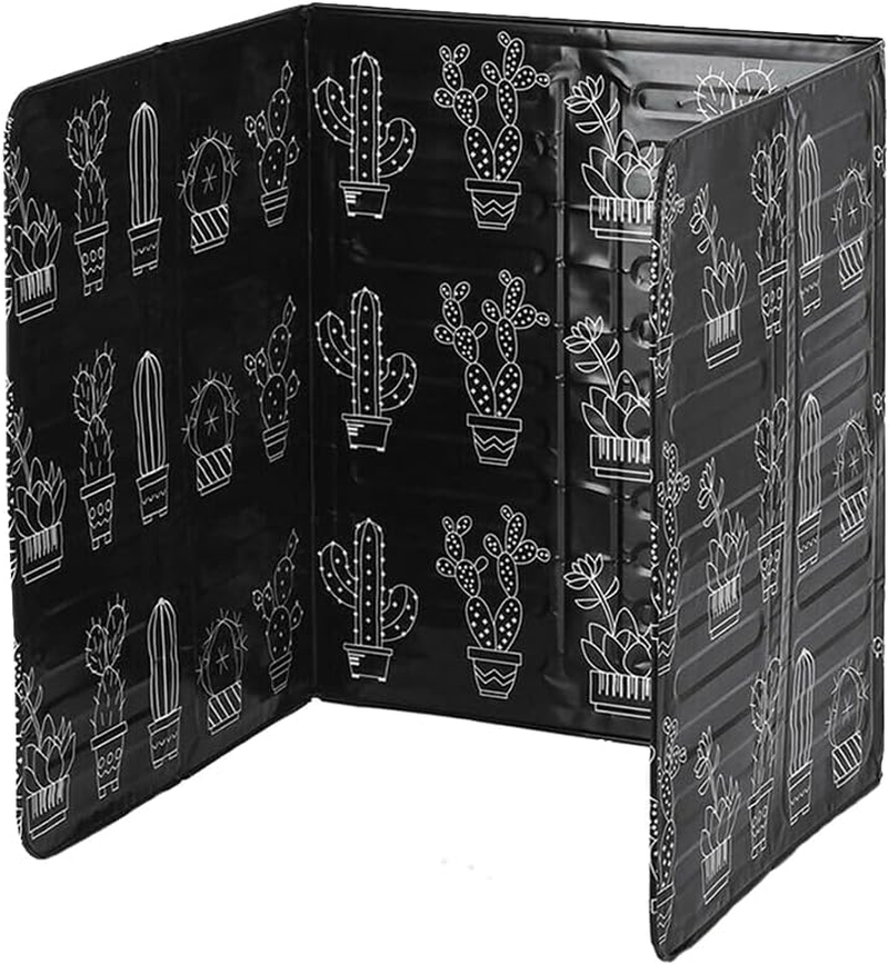 2X Black Kitchen Oil Splash Guard Wall Foil Protector Stove Cover Removable Baffle Screen image number 3
