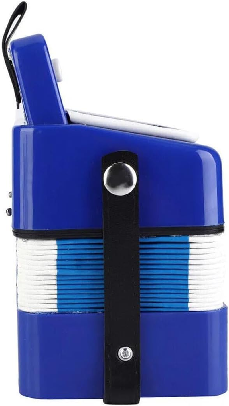 Kids Button Accordion Strap Bass Treble MA217 Blue image number 4