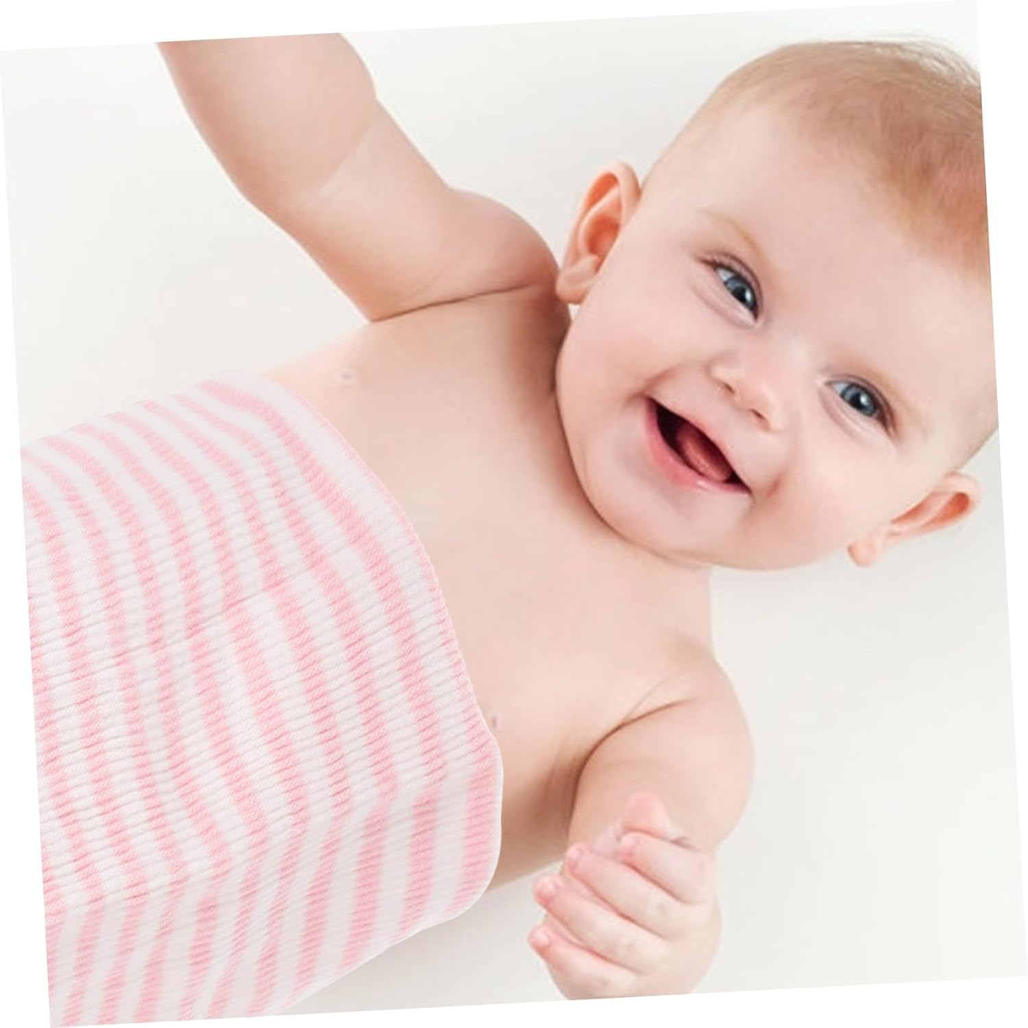 Cotton Belly Band for Newborns and Soft Navel Cord Protector with High Elasticity for Cold Weather Comfortable Belly Wrap in Pink Stripe Moms image number 2