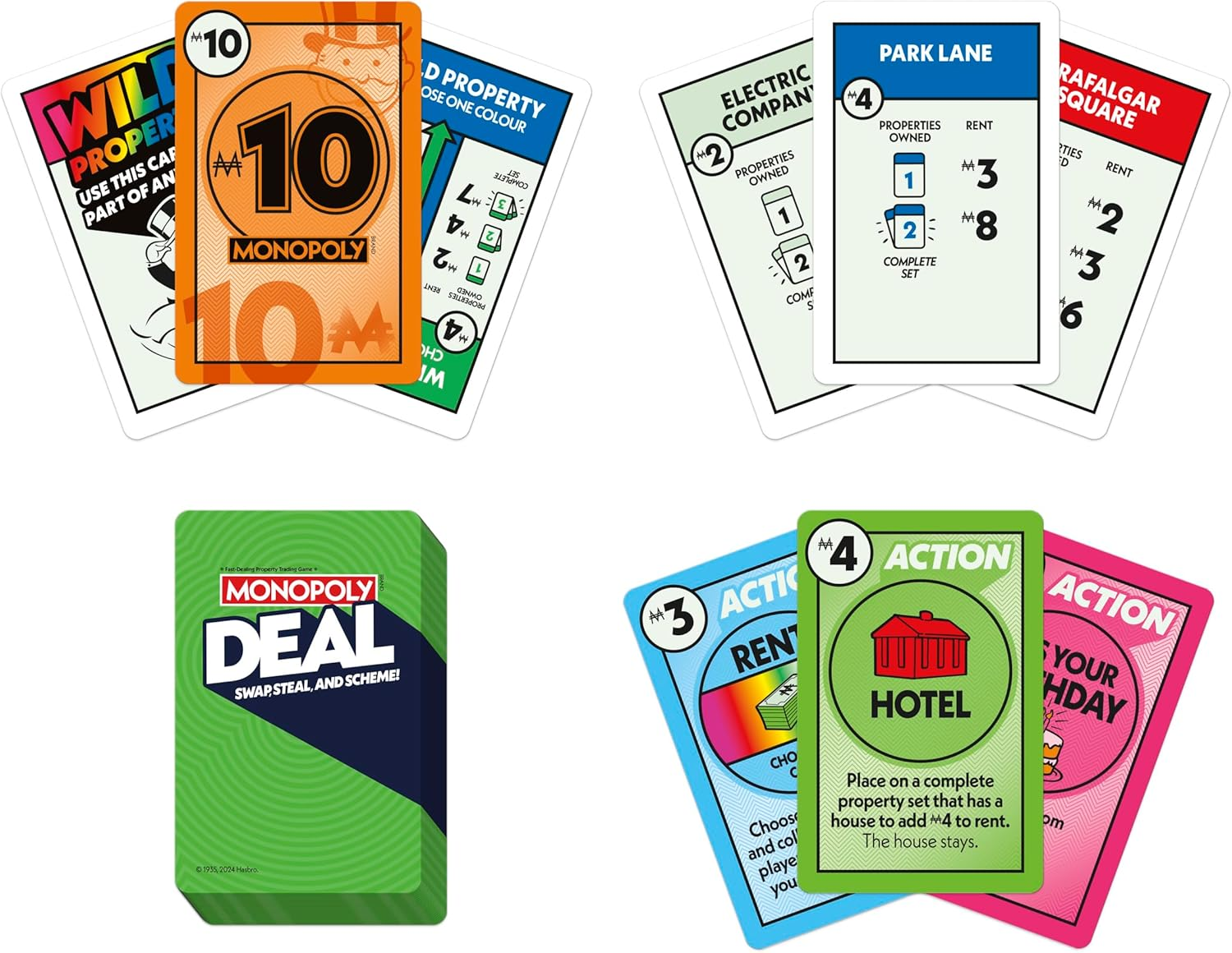 Monopoly Deal Card Game | Quick-Playing Card Game | Fun Games for Families and Kids | Ages 8 and up | 2 to 5 Players | 15 Mins; | Travel Games image number 6