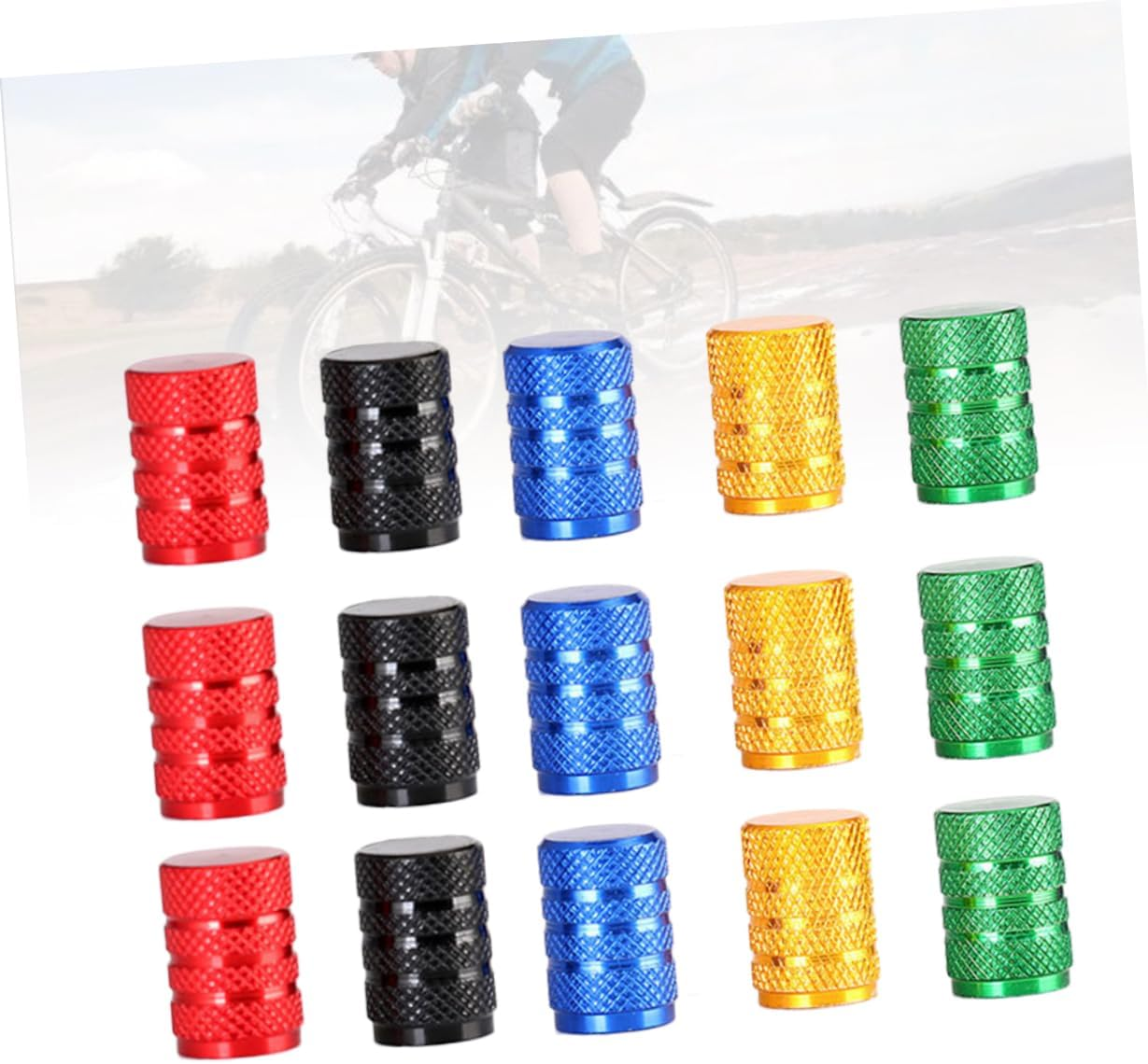 ULTECHNOVO 80Pcs Car Tire Stem Caps Aluminum Tire Wheel Rims Stem Air Caps Tyre Cover Screw Cover Suitable for Car Random Color image number 3