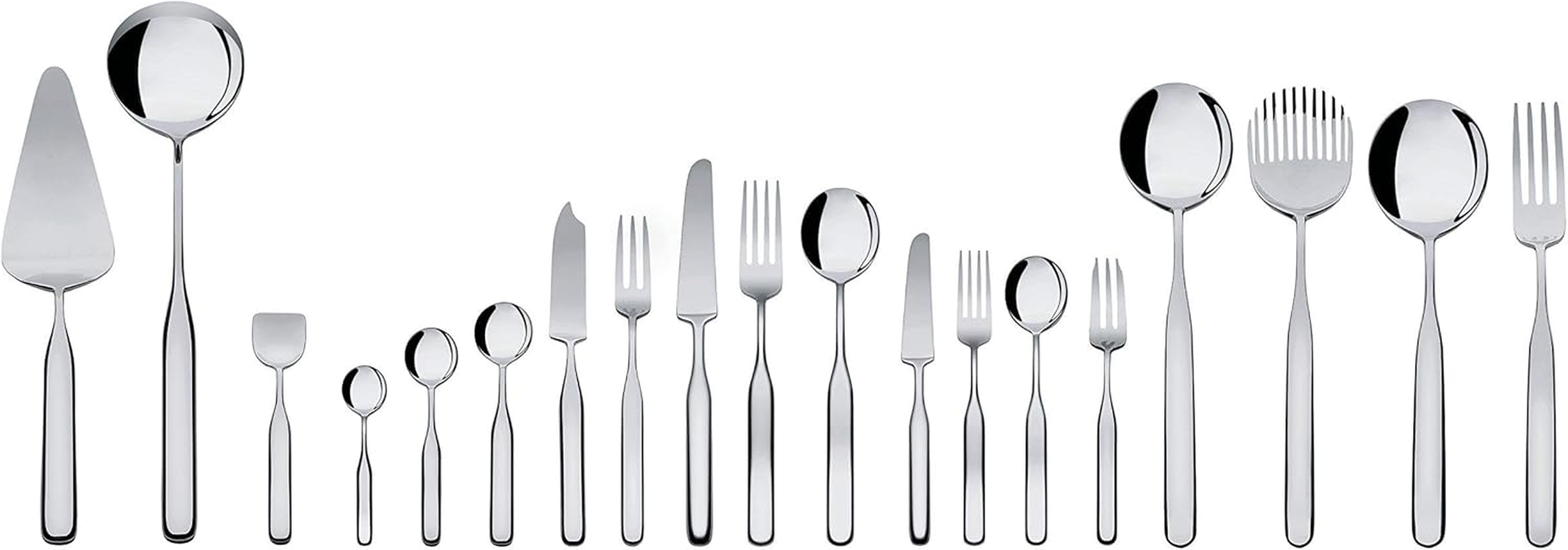 Alessi Collo-Alto Serving Fork in 18/10 Stainless Steel Mirror Polished, Silver image number 2