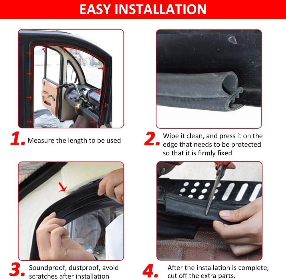 Car Weather Stripping Trim Seal Strip with Side Bulb for Cars, Boats, Trucks, Rvs and Home Applications - PVC Bulb Trim with EPDM Rubber Seal (6M/20Ft)