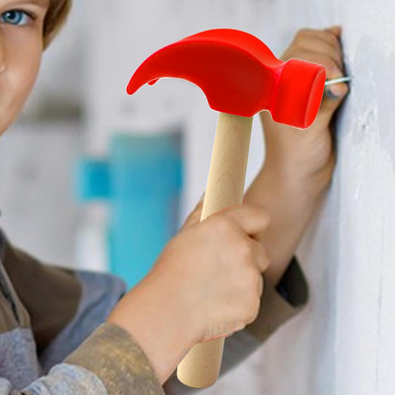 Kids Mallet Toy - Educational Simulation Mallet Toy | Small Mallet Toy, Portable Pretend Hammer for Enhances Hand-Eye Coordination image number 1