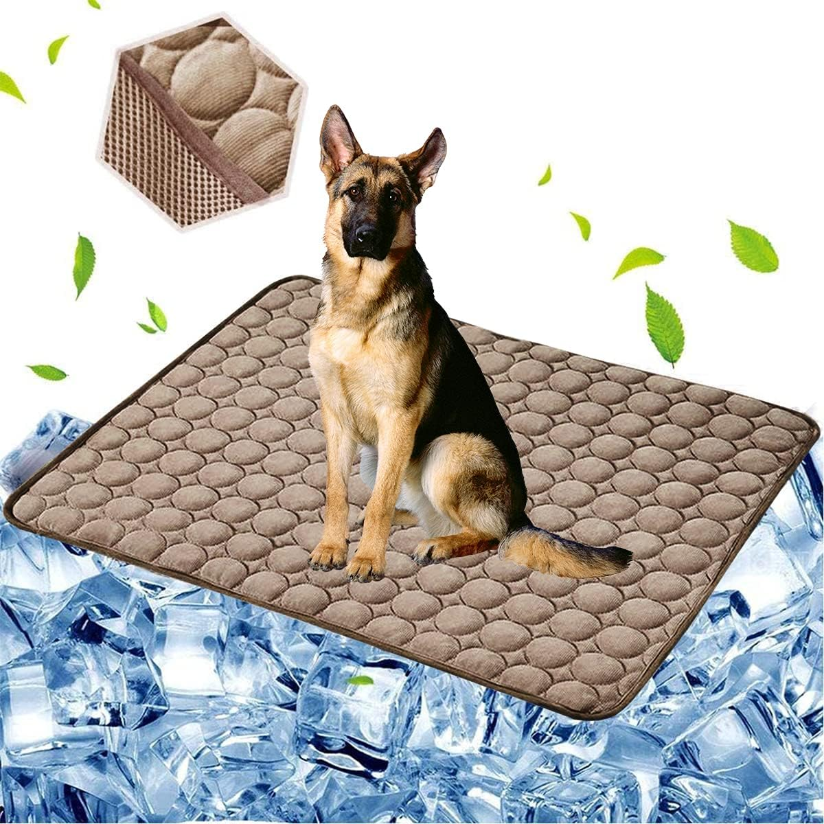 Aingycy Dog Cooling Mat Pet Cooling Pads Dogs & Cats Pet Cooling Blanket for Outdoor Car Seats Beds (28IN40IN, Pink)