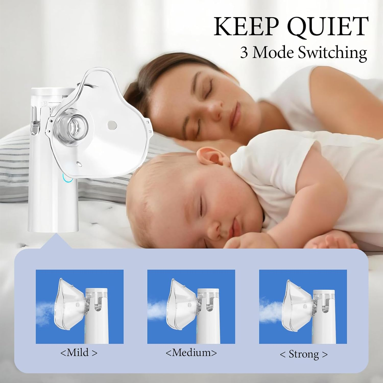 Portable Atomizer Hydrating Mist, Handheld Steam Inhalator for Home Office Daily Use Personal Portable Handheld Vaporizer for Kids and Adults, Cool Mist Steam Inhaler image number 6