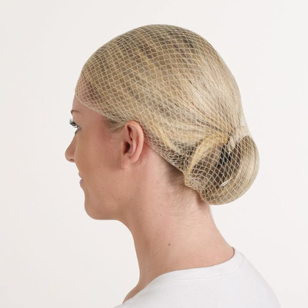 50PCS Hair Nets Invisible Mesh Hair Nets (Blonde) Elastic Bun Hair Nets for Ballet Dancer, Gymnastics, Horseriding,Chef,Nurse - Blonde image number 3