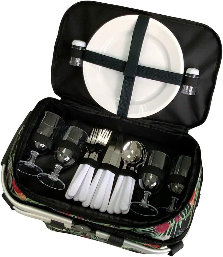 Sachi 4 Person Insulated Picnic Basket - Banksia image number 1