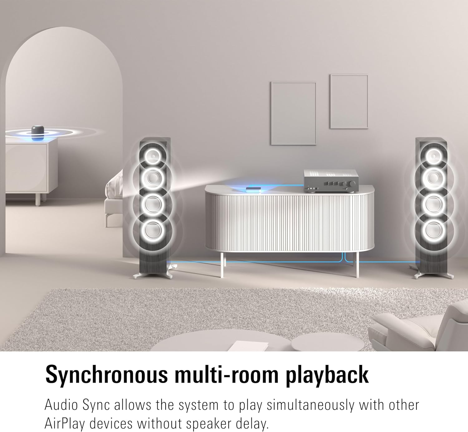 Eve Play (Apple Home) &ndash; Audio Streaming Interface for Airplay, Upgrade to Airplay Audio Streaming, Latency Compensation, Digital-To-Analog Converter, Three Audio Outputs, Ethernet, 2.4/5 Ghz Wi-Fi image number 4