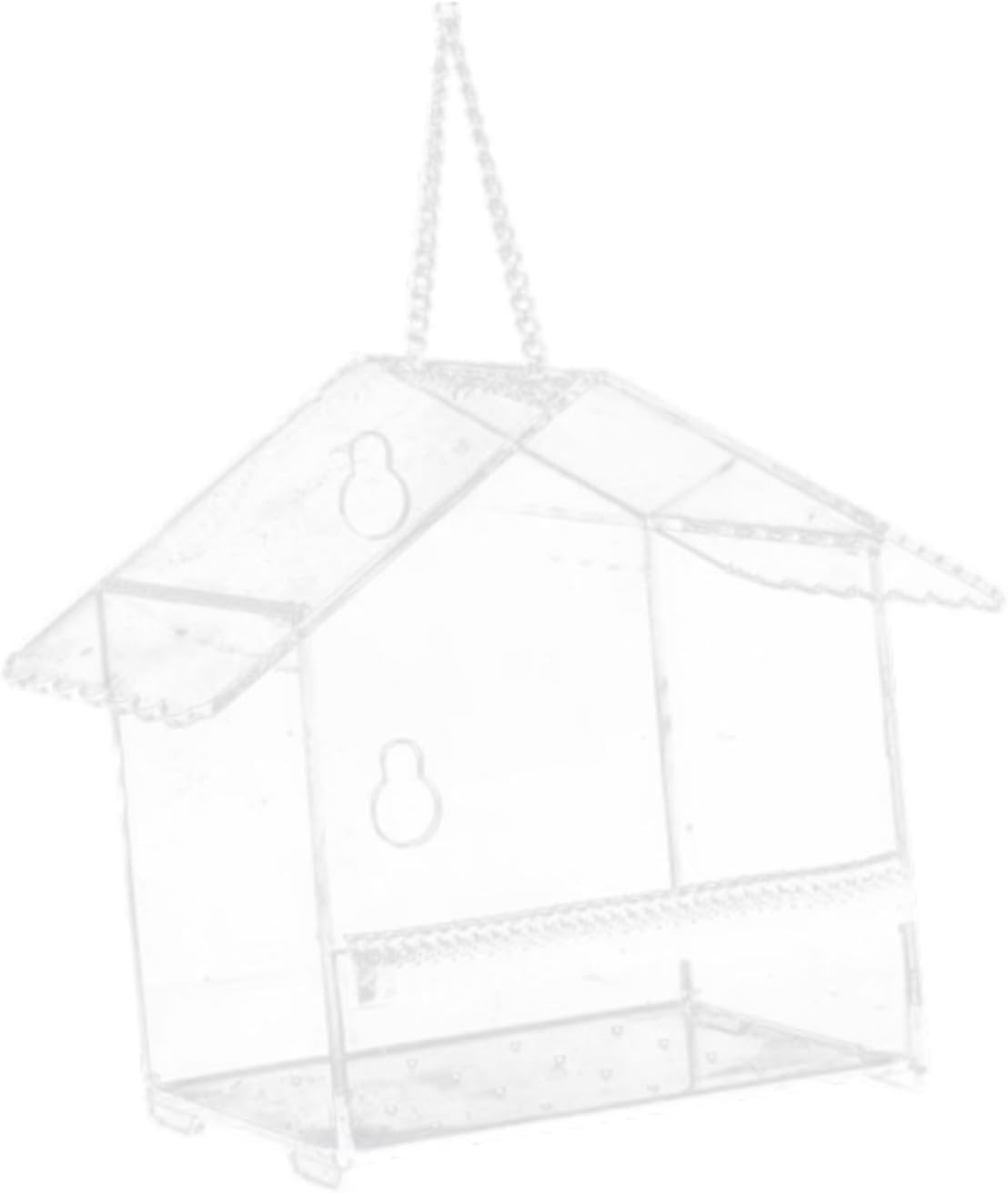 Folpus Window Bird Feeder Acrylic Clear Bird House 6.3X4.33X5.12Inch Garden Decor outside Hanging Birdfeeder for Outdoor Viewing image number 4
