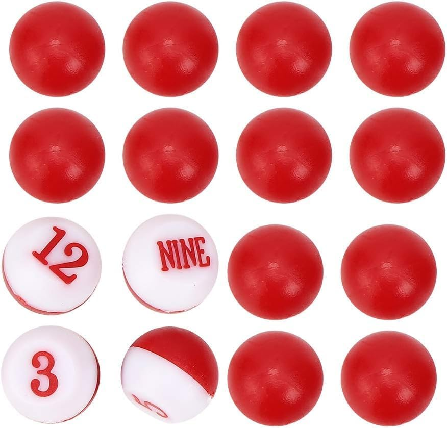 Billiards Digital Dice and Billiard Dice Bottle Kit,Billiard Game Kelly Pool Shaker Bottle with Standard 16 Numbered (Red) image number 2