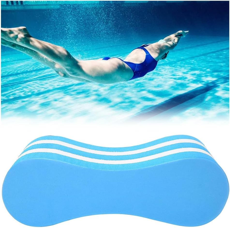 Swimming Float Kickboard,Eva 5-Layer Pull Buoy Leg Float,Pool Training Aid,Legs and HIPS Support for Beginners, Blue White image number 5