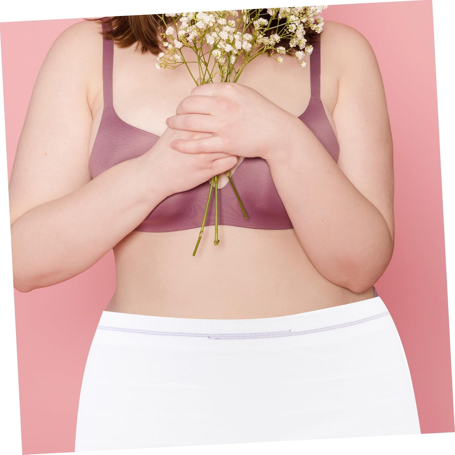 2Pcs Disposable Women Underwear Soft Breathable Maternity Briefs for Postpartum Care Menstrual Period Spa XXL White image number 3