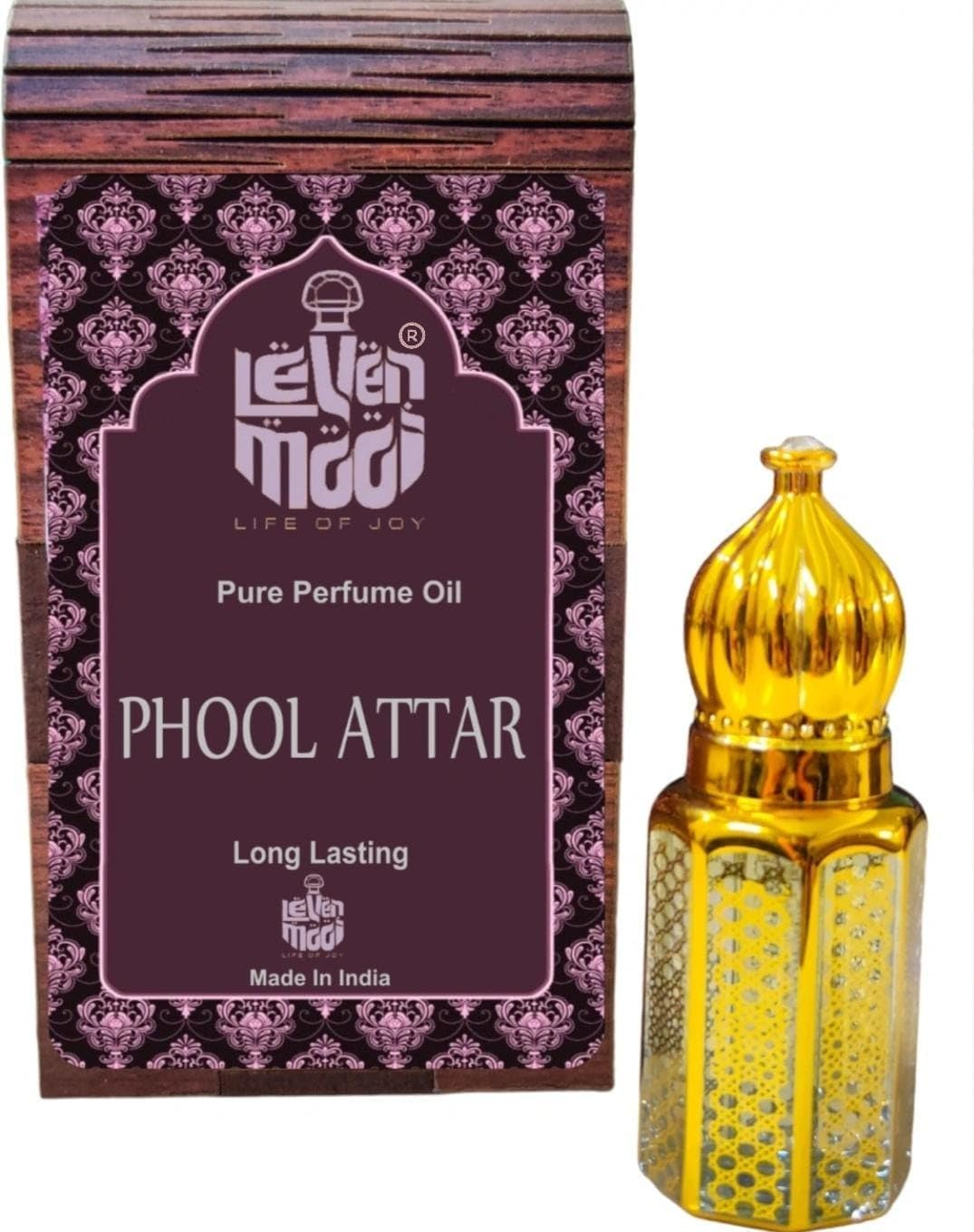 LEVENMOOI PHOOL Wooden Attar for Suitable for Daily Uses,Occasions & Parties Long Lasting Fragrance Roll on Perfume Oil Leak Proof Available in Travel Size for Unisex 3ML image number 5