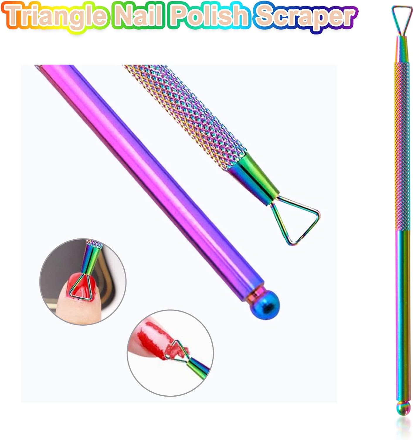 Sularpek Cuticle Cutter, Cuticle Nippers with Cuticle Pusher, Professional Stainless Colorful Steel Cuticle Remover Tool Set for Manicure and Pedicure (3Pcs)