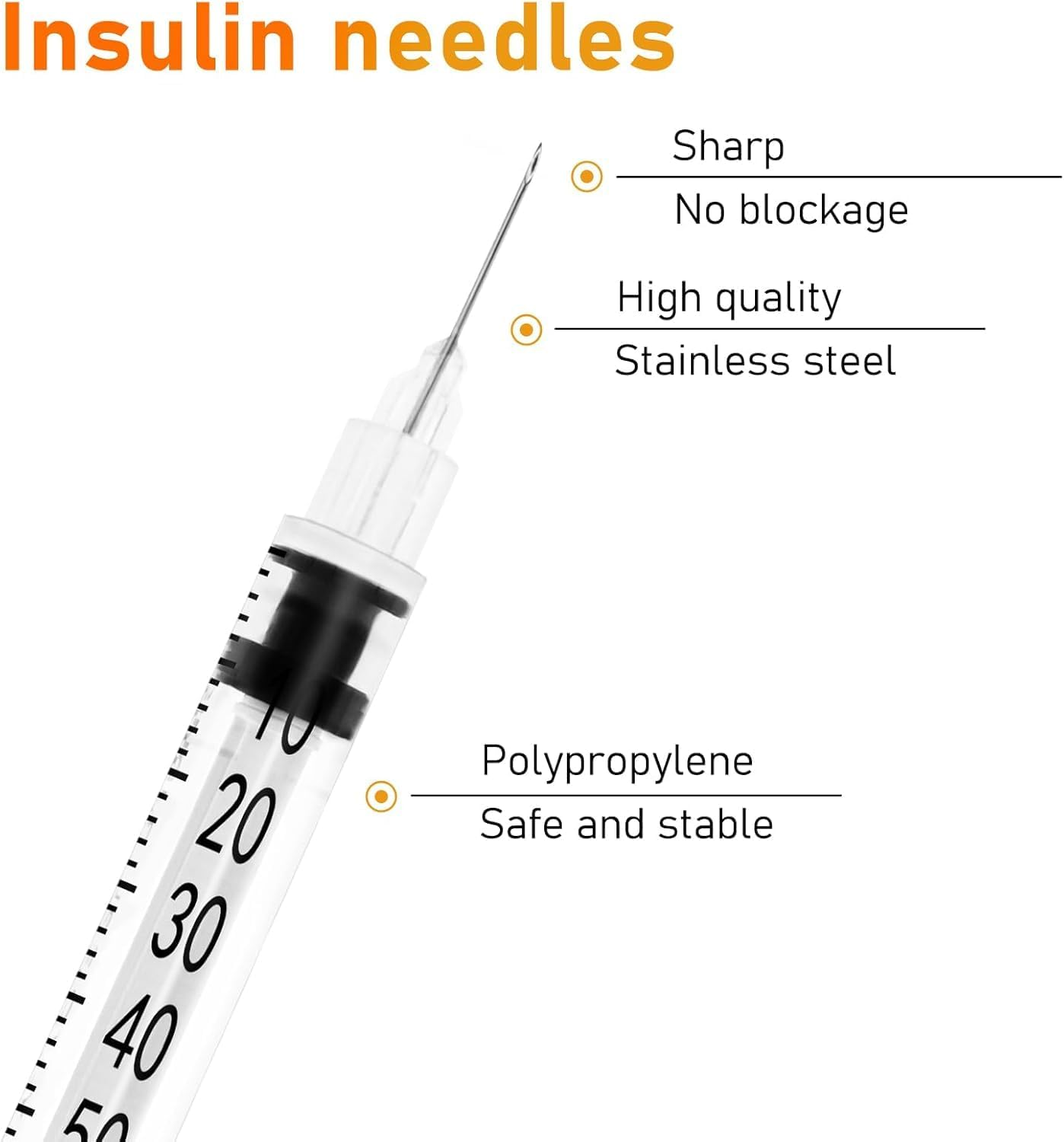 1Ml/Cc Syringe with 31G 0.3Inch Needle - Orange Syringe (31G-8Mm-20Pack)