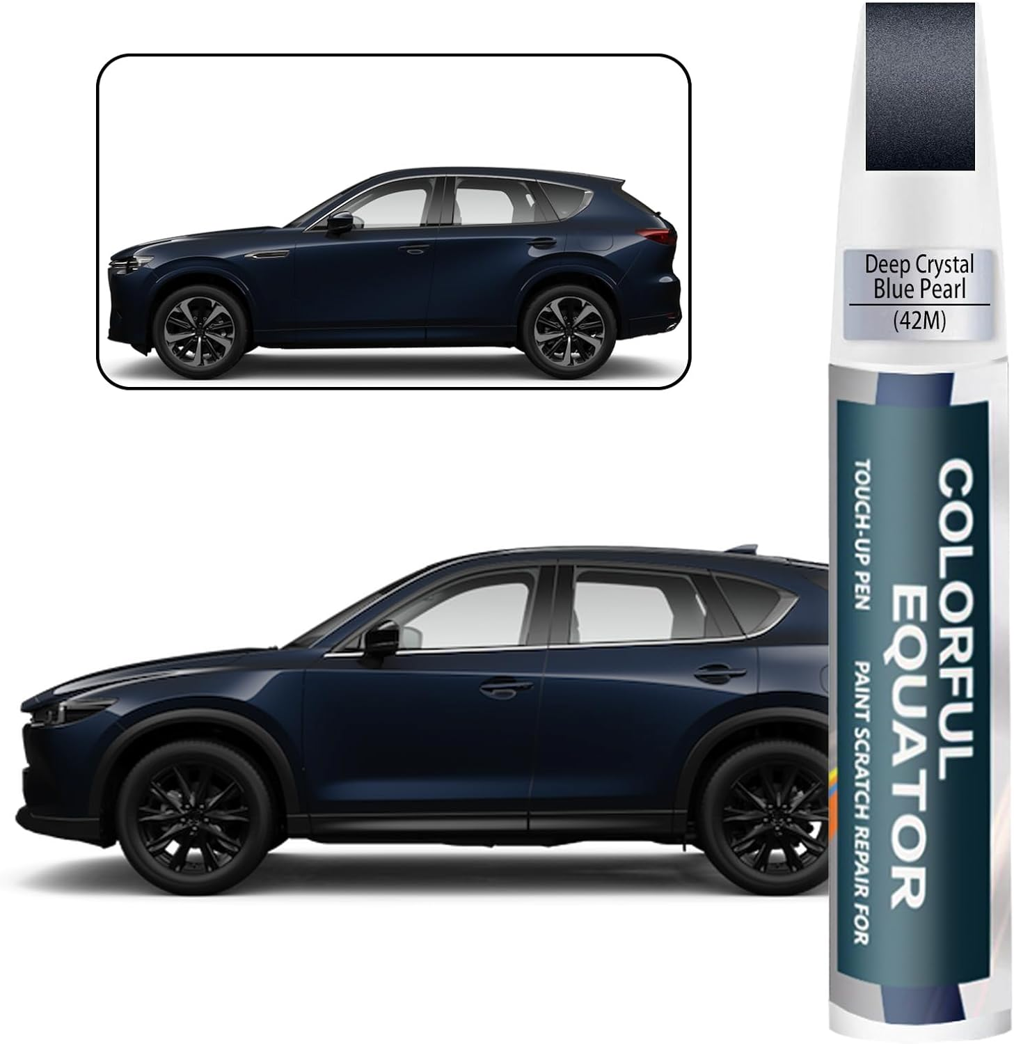 46V Soul Red Crystal Metallic Tricoat Touch up Paint for Mazda, Car Paint Pen Scratch Repair Two-In-One Touch up Paint, Premium Car Scratch Remover for Deep Scratches