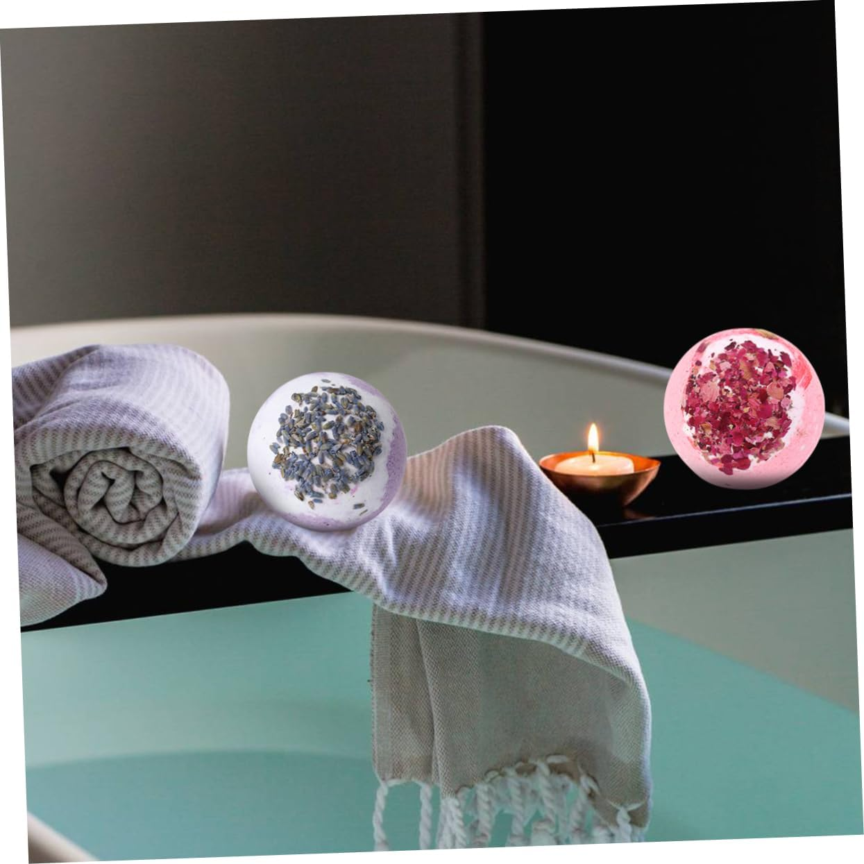 4Pcs Aromatic Bath Salt Balls Bubble Fizzers for Relaxing Shower Experience Scented Bathing Balls For image number 4