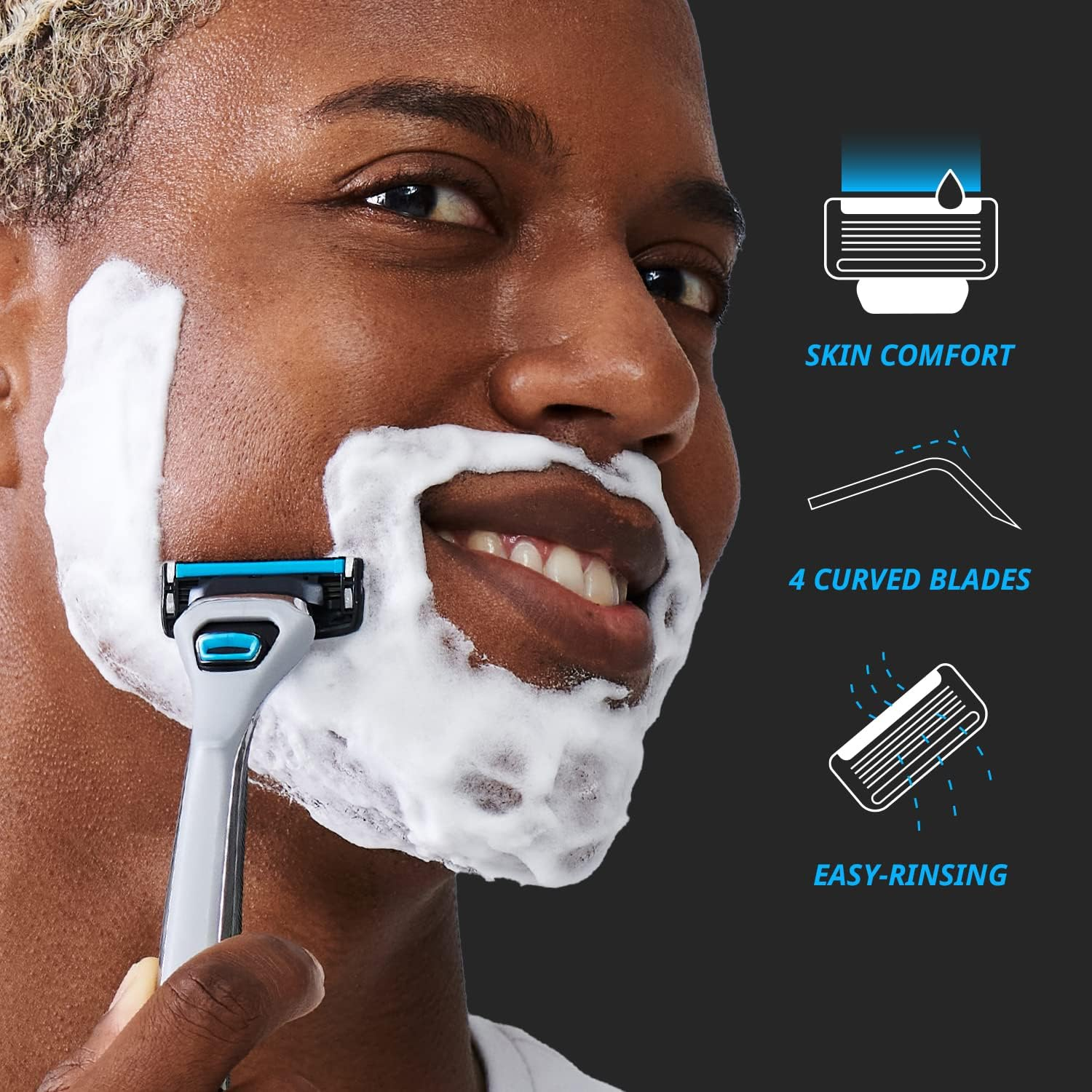 Dorco Pace 4 Pro - Four Blade Razor Shaving System - 2 Replacement Handles (Handles Only) image number 6