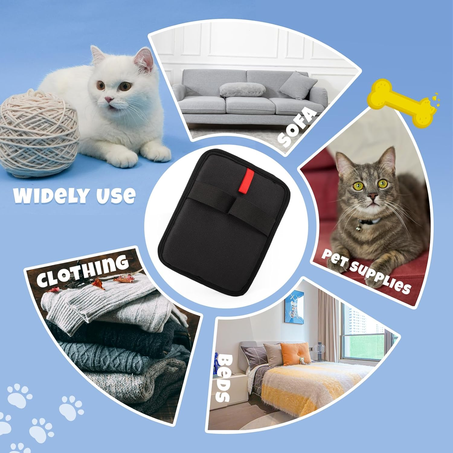 Fiohiros 2025 New Upgrade 2 Pack Pet Hair Remover Glove, Double Sided Reusable Cat Dog Hair Remover, anti Static Fur Removal Glove for Sofa, Carpet, Car image number 3