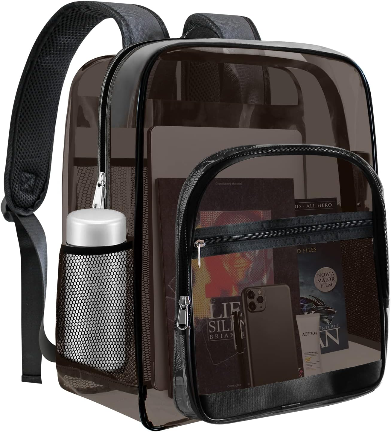 SDFGHG Clear Backpack,Sturdy Shape Heavy Duty Large Clear Backpack