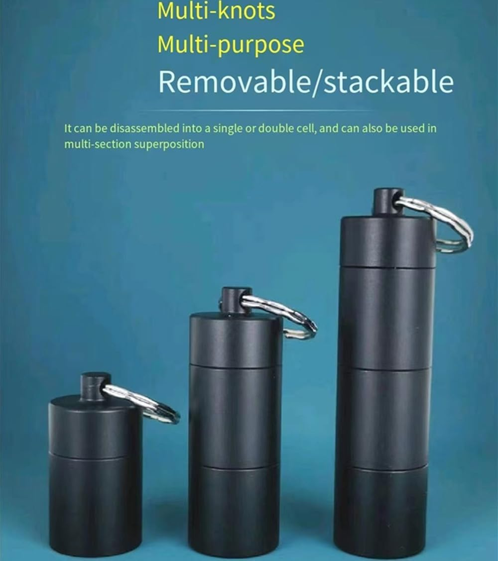 Portable Pill Cases, 3 Pack Metal Pocket Pill Boxes Waterproof Keychain for Travel & Purse, 3 Compartment Emergency Pill Container Box Daily Pill Container Holder for Men and Women image number 5