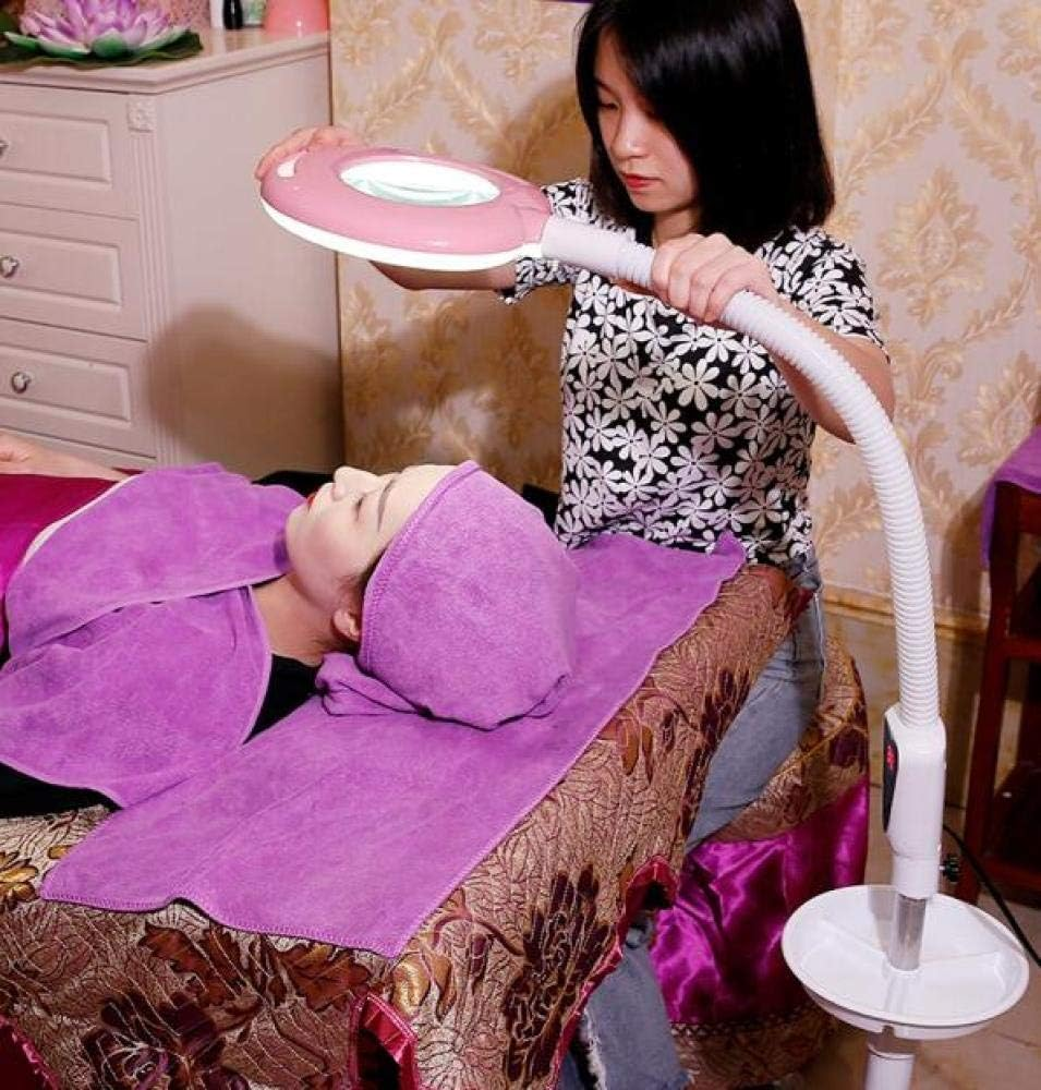 Magnifying Magnifier Lamp 360&deg; Rotatable Floor Standing Magnifying Lamp with 20X Magnifying Glass Light Spa Beauty Tattoo,Pink A/A XXZ