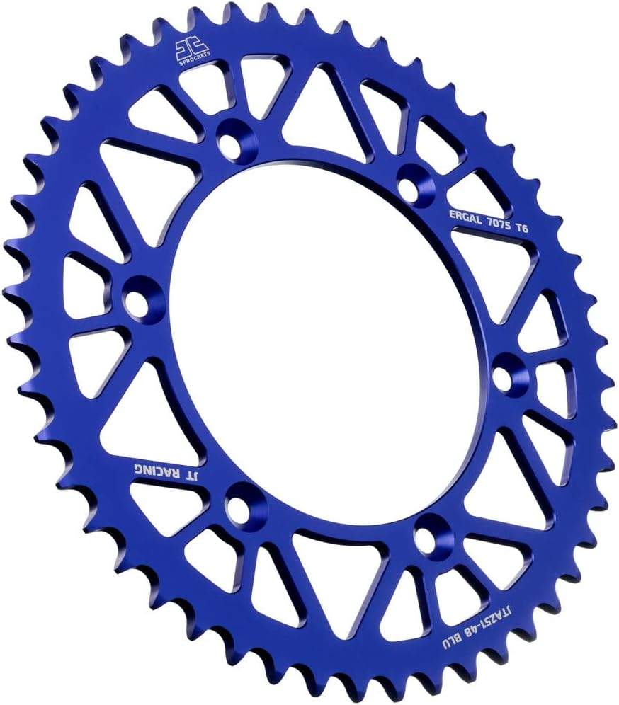 JT Sprockets JTA251.48BLU 48 Tooth Blue Racelite Anodized Aluminum 7075 T6 Rear Sprocket image number 1