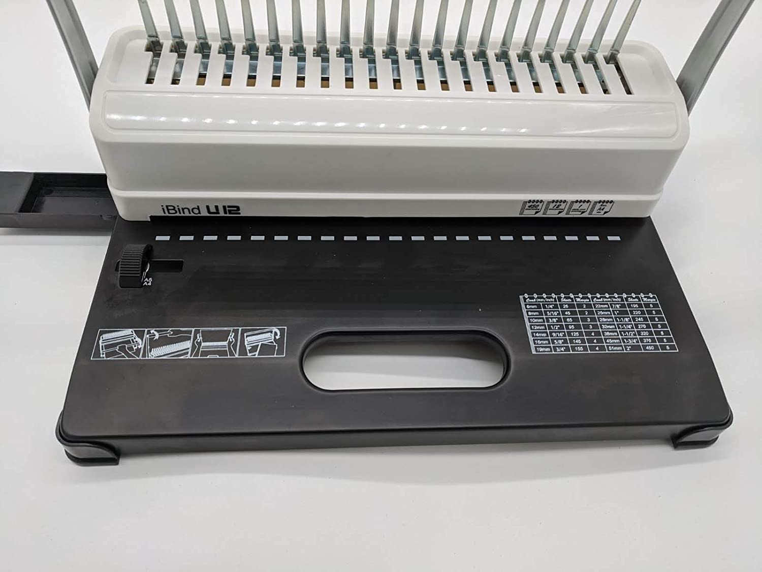 New Home Office Plastic Comb Binder/Binding Machine 21 Holes - White image number 2