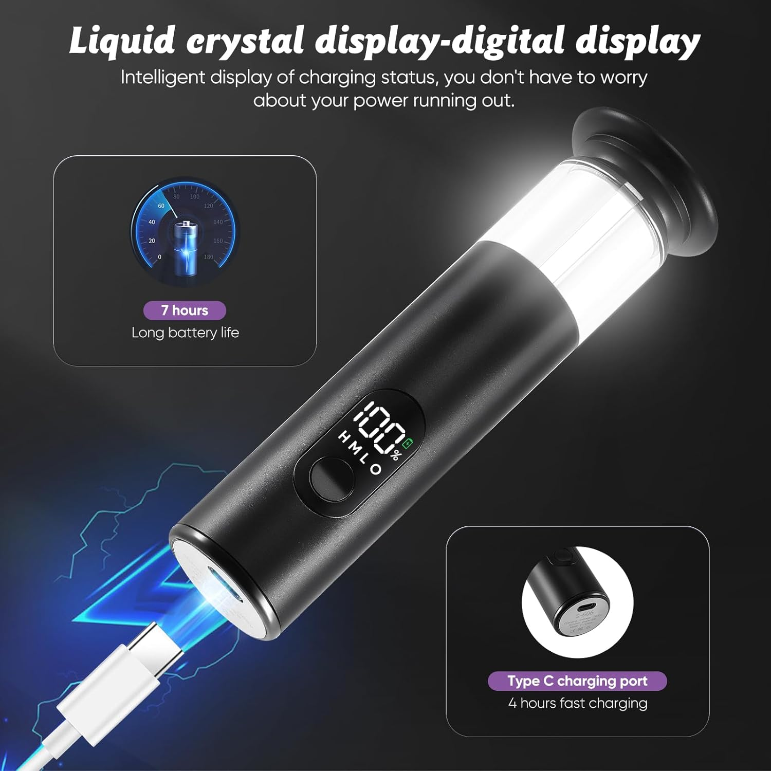 Electric Callus Remover, 2 in 1 Professional Callus Remover, Electric, Rechargeable, Adjustable Pedicure Foot File with 60 Pieces and 10 Pieces Polishing Disc Replacement image number 6