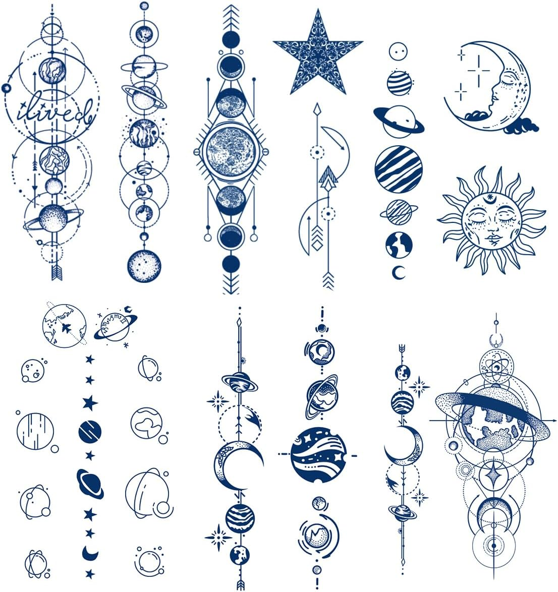 Semi-Permanent Butterfly Temporary Tattoos, 6-Sheet 2 Weeks Long Last Waterproof Tattoos,Plant-Based Ink Tattoos Sticker for Adult Children image number 3