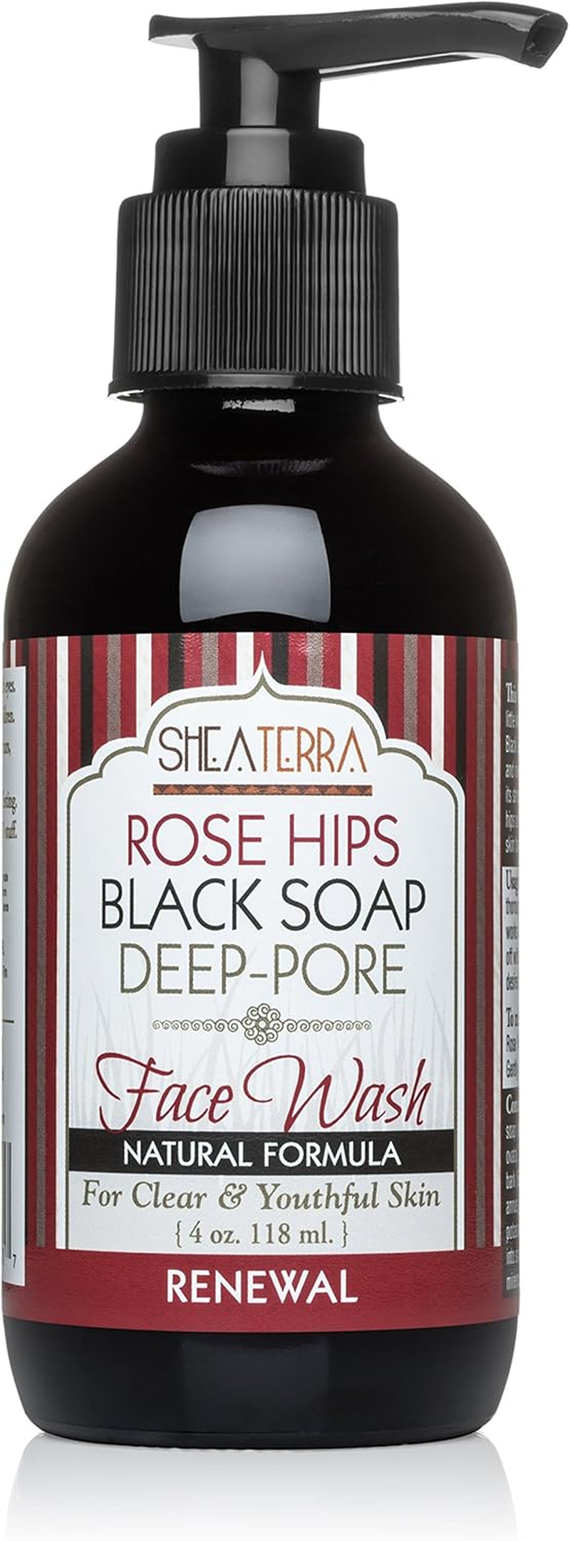 Shea Terra Organics - Rose Hips Black Soap Deep Pore Facial Wash & Mask image number 2