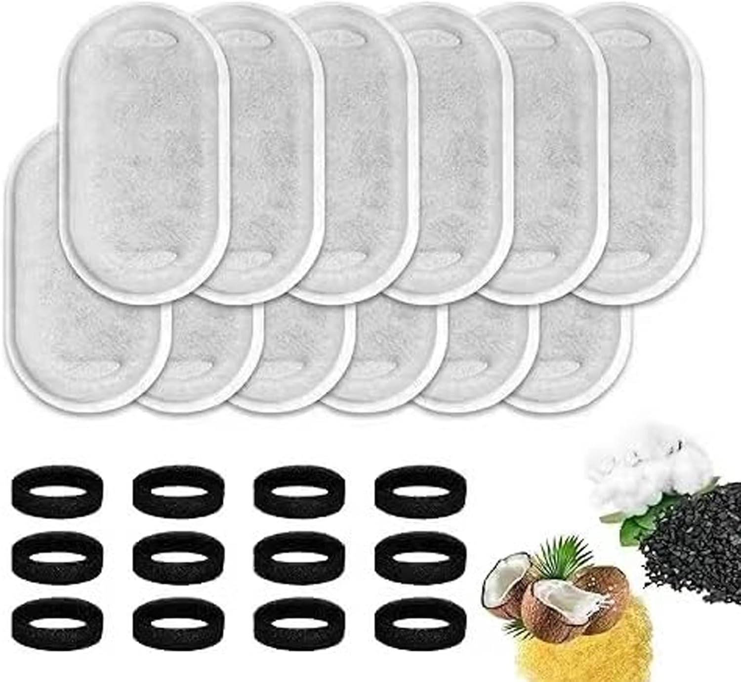 Cat Water Fountain Filter,12-Set Cat Water Filter - Home Daily Supplies for Flower Watering Dispenser Faucet Yard Everyday Aquarium image number 4