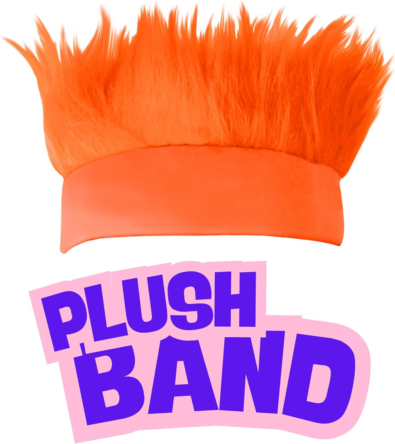 Beistle Hairy Headband, Orange - Black image number 5