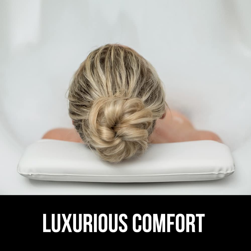 GORILLA GRIP Original Spa Bath Pillow Features Powerful Gripping Technology, Comfortable, Soft & Large (14.5" X 11") Luxury 2-Panel Design for Shoulder & Neck Support, Great for Hot Tub, Jacuzzi, Spas image number 3