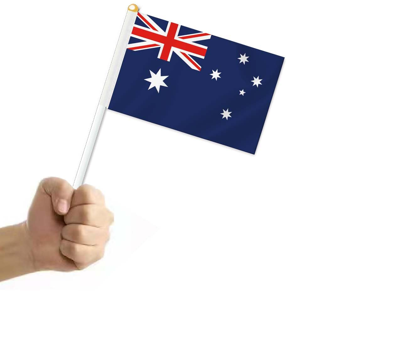 10 PCS Australia Handheld Small Flag, Australian Hand Held Mini Decor Decoration Banner image number 1