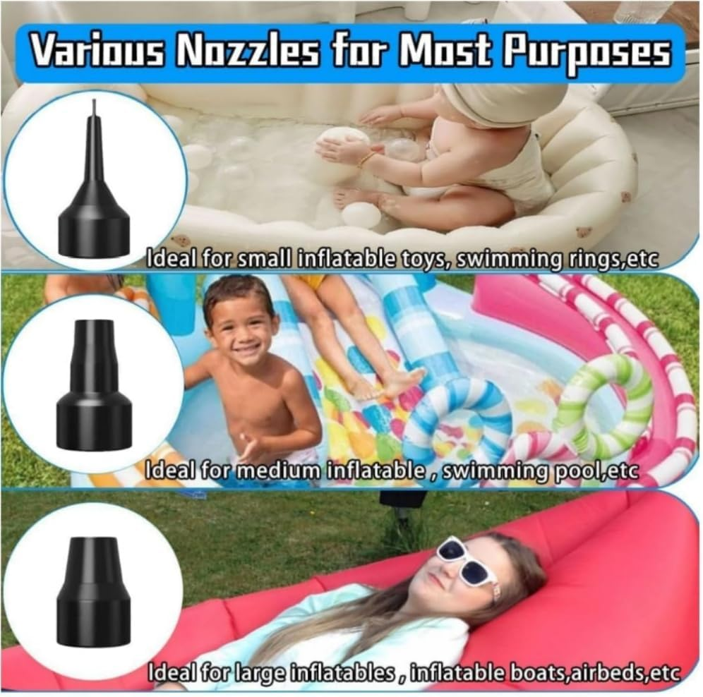 Goxfaca Electric Air Pump Rozzles, Portable Quick Fill Perfect Inflation Nozzles, Outdoor Camping Nozzles (2 Sets) image number 2