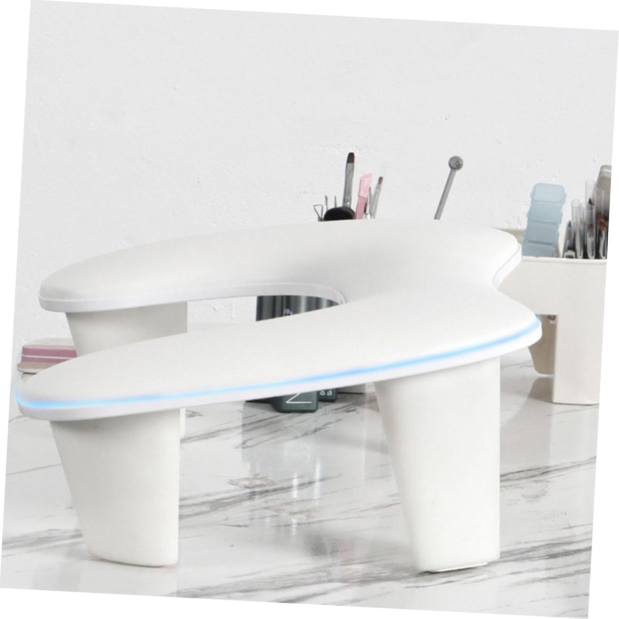 SAFIGLE Portable PU Leather Nail Arm Rest Stand Adjustable Angle Multi-Functional Hand Cushion for Nail Technicians Ergonomic Design for and Manicure