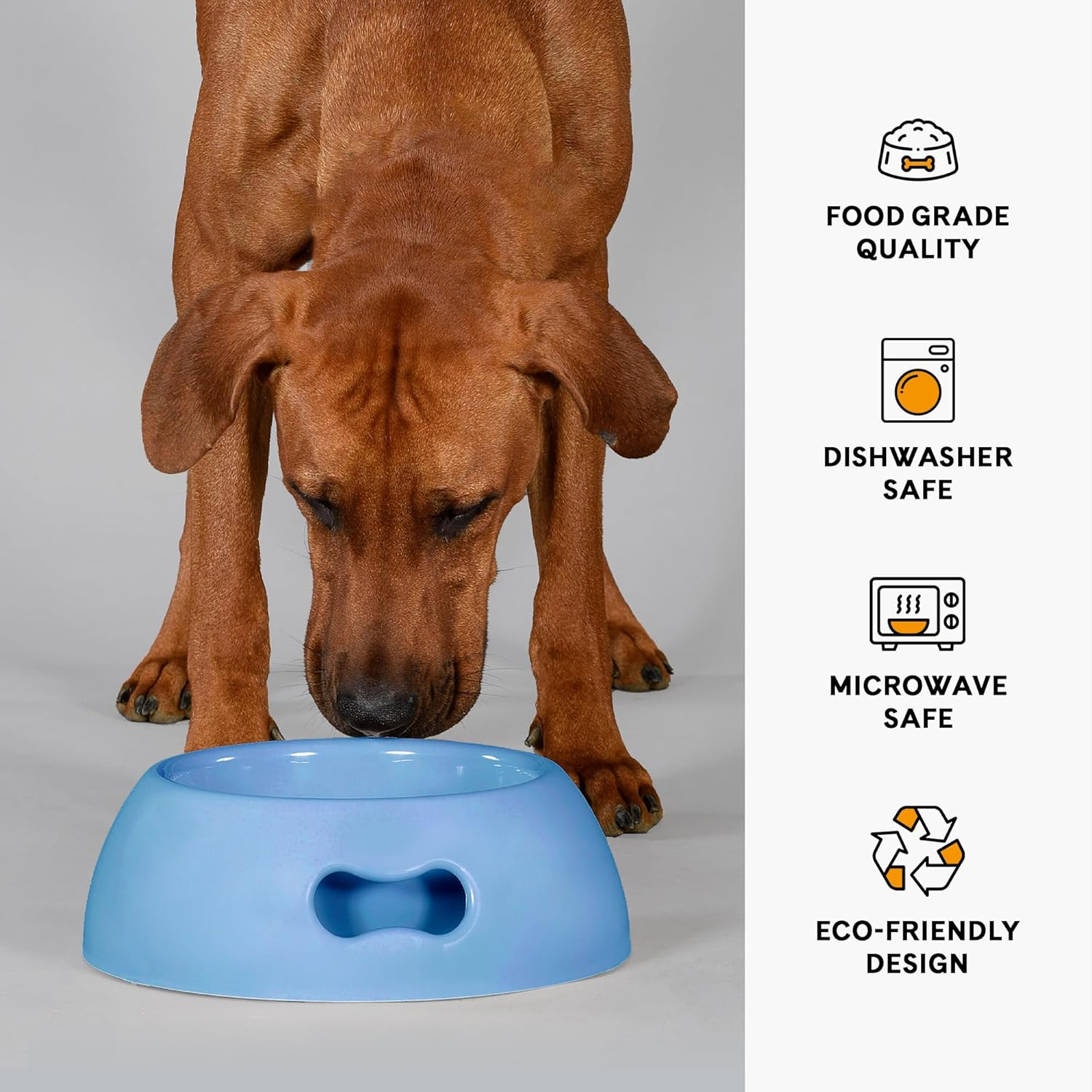 United Pets Pappy Dog Food and Water Bowl Powder Blue Small image number 4