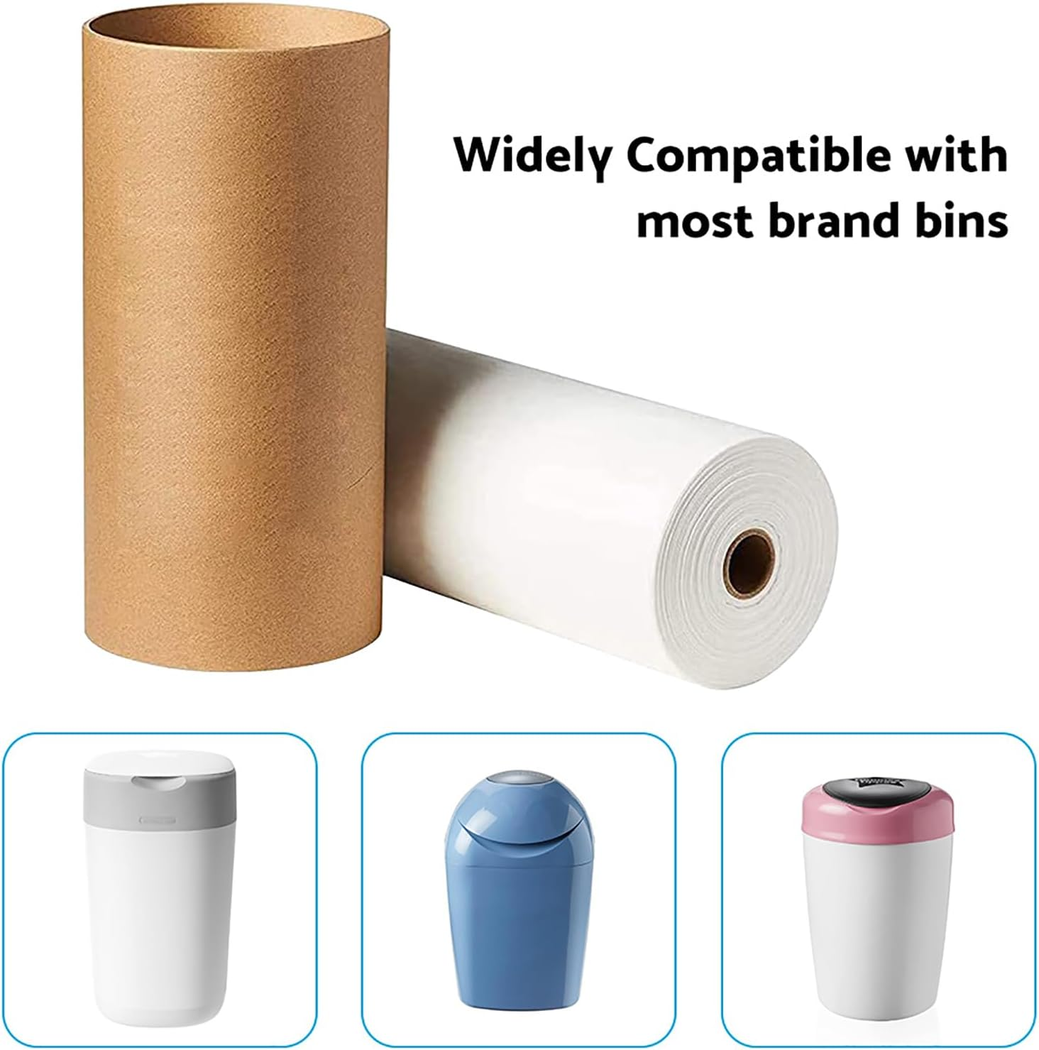 Nappy Bin Refill Liner Film for Compatible with Tommee Tippee (400M+Paper Tube) image number 5