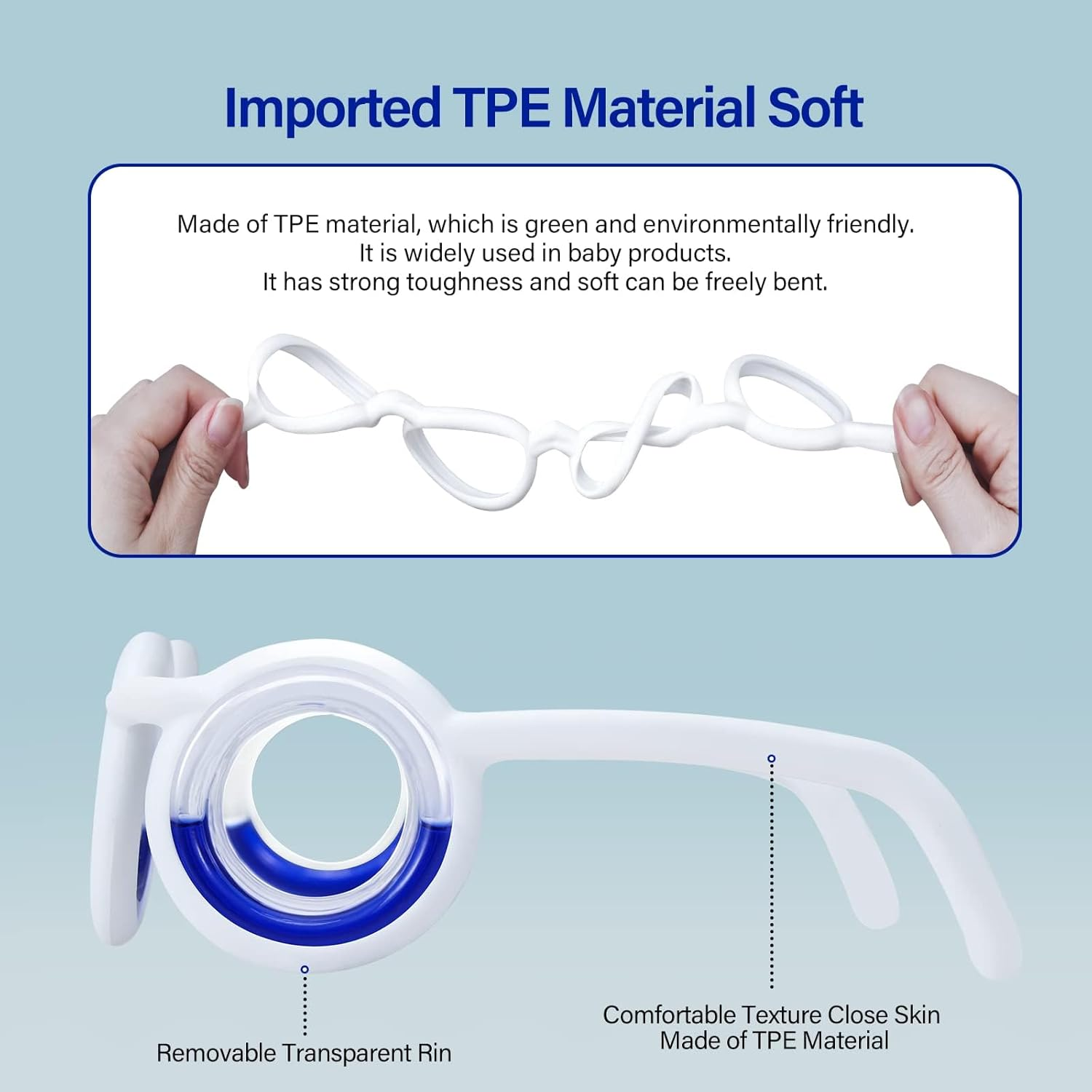 Motion Sickness Glasses - Portable Anti-Motion Sickness Adjustable Lens Technology for Rides/Travel/Games, Anti-Motion Sickness Smart Glasses for Adults and Children (White) image number 3