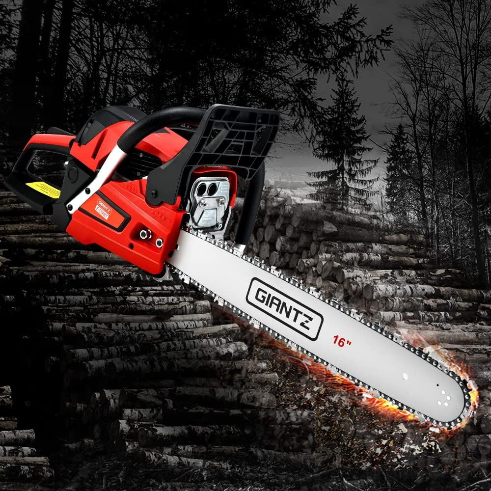 Giantz Chainsaw, 45Cc Cordless Petrol Hand Power Chainsaws Chain Saw Home Garden Farm Tree Gear, with 2 Stroke Engine 16Bar Cover Auto-Throttle Locking E-Start image number 4