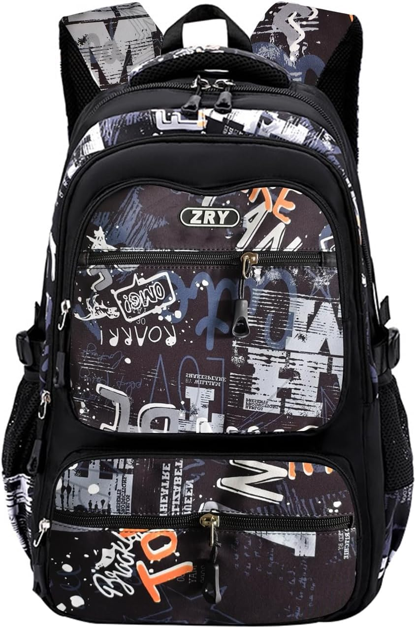 Sellerfun Men Teens Middle School Graffiti Backpack High School Laptop Daypack College Bag