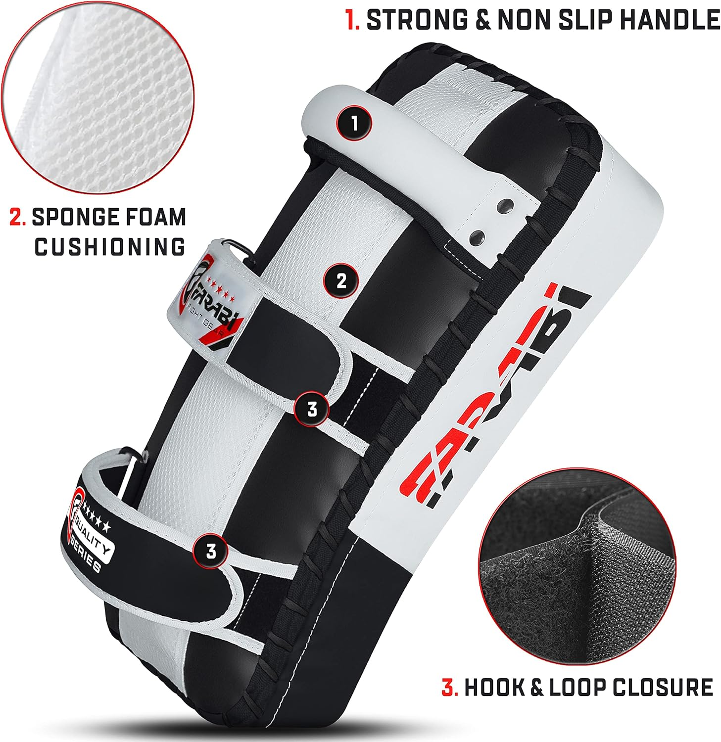 Farabi Sports Muay Thai Pad for Coaching, Training, Kickboxing Curved Kick Pad, Thai Pads Strike Shield MMA Muay Thai Pads X 1 Unit - Blue image number 6