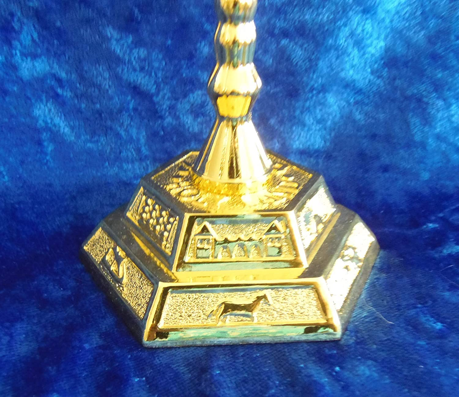 12 Tribes of Israel Jerusalem Temple Menorah Choose from 3 Sizes Gold or Silver (Gold 8 Inches) image number 4