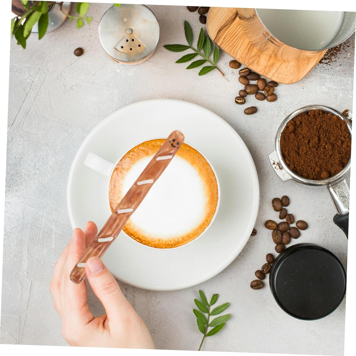 TIDTALEO Ceramic Baguette Stirrer for Espresso and Tea Creative Reusable Drink Mixer for Home Coffee Bar and Office Beverage Stirring image number 6